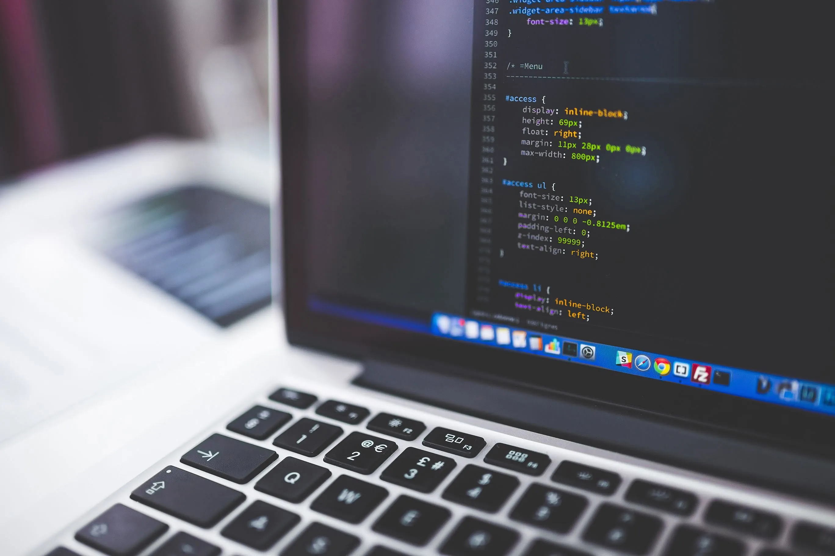 Laptop with code